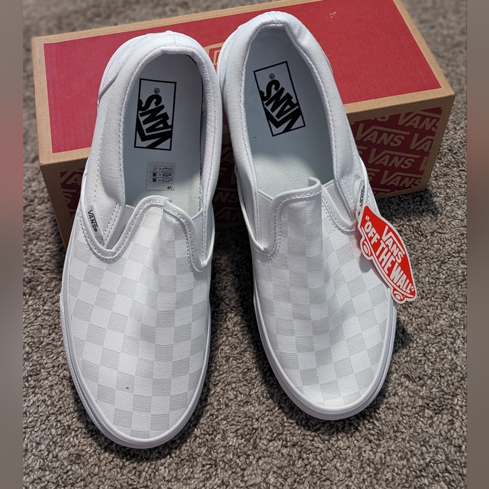 Vans Classic Slip On, 10w/8.5m, white checkered